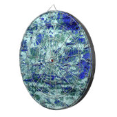 青レンガのひび割れ質感の背景 ダーツボード (正面右)