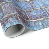 青レンガグランジの包装紙 ラッピングペーパー (ロールコーナー)