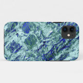青レンガ壁のグランジ質感 Case-Mate iPhoneケース (裏面(横))