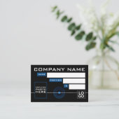 青レンズ、フォトIDカード 名刺 (スタンド正面)