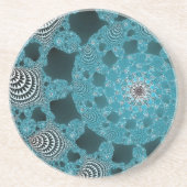 青レースのよう色で眠る コースター (正面)