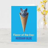 青ロシアの円錐 カード (黄色い花)