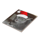 青ロシアの猫クリスマス タイル (側面)