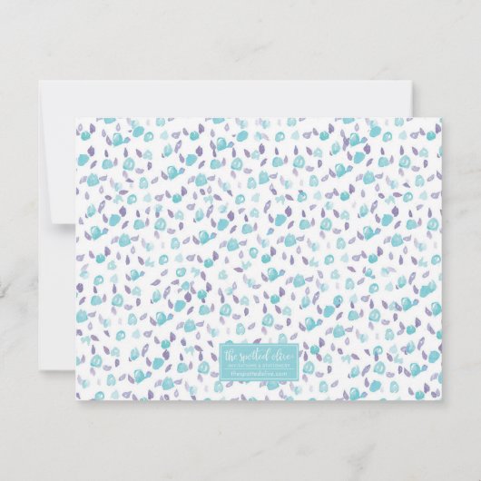 青ロシアの猫パーソナライズされた文房具 ノートカード (裏面)