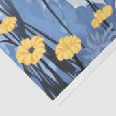 青ロシアの猫黄色の花 薄葉紙 (詳細)