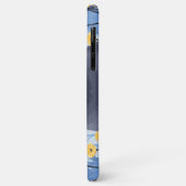 青ロシアの猫黄色の花 Case-Mate iPhoneケース (裏面/左)