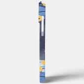 青ロシアの猫黄色の花 Case-Mate iPhoneケース (裏面 / 左)