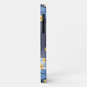 青ロシアの猫黄色の花 Case-Mate iPhoneケース (裏面/左)