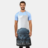 青ロシアの猫 エプロン (着用した状態)