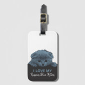 青ロシアの猫 ラゲッジタグ (正面縦)