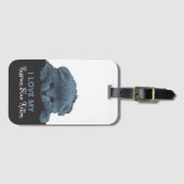 青ロシアの猫 ラゲッジタグ (正面横)