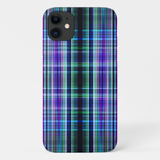 青ヴィンテージの粗ストライプいパターン Case-Mate iPhoneケース (裏面)