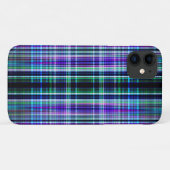 青ヴィンテージの粗ストライプいパターン Case-Mate iPhoneケース (裏面(横))