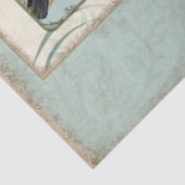 青ヴィンテージの鳥のフランスの（紋章の）フラ・ダ・リの分離 薄葉紙 (詳細)