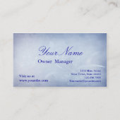 青ヴィンテージアンティークフローラ 名刺 (裏面)