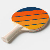 青ヴィンテージストライプの 卓球ラケット (正面アングル)