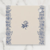 青ヴィンテージ結婚フローラ フェイバータグ (裏面)