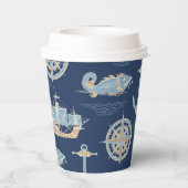 青ヴィンテージ 航海の 紙コップ (裏面)