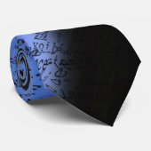 青上のデザインの文字 ネクタイ (ロール)