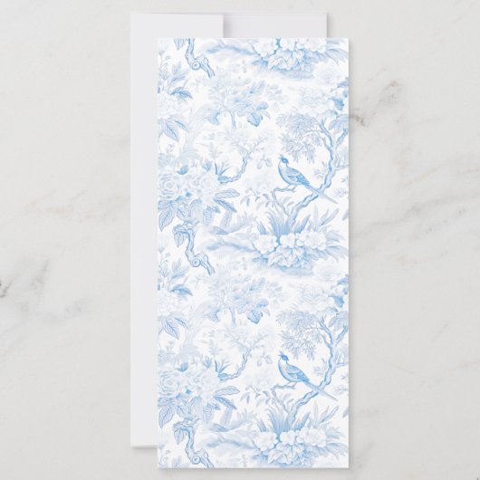 青中国の磁フローラ結婚の名刺 (裏面)