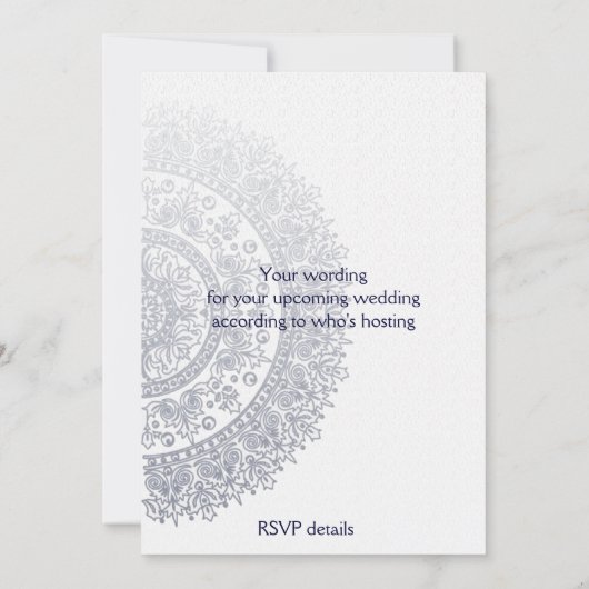 青中国の色白磁二重ハピネス 招待状 (裏面)