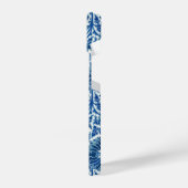 青中国の花柄 iPhoneケース (左側面)