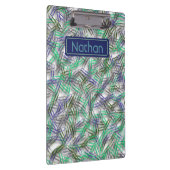 青予測できな緑のクリップパーソナライズされた クリップボード (右)