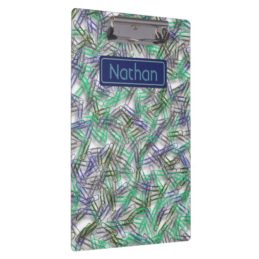 青予測できな緑のクリップパーソナライズされた クリップボード (右)