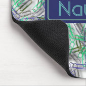 青予測できな緑のクリップパーソナライズされた マウスパッド (コーナー)