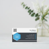 青企業のプロフェッショナルQRコードスキャン可能 名刺 (スタンド正面)