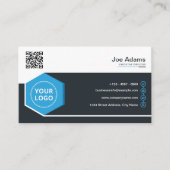 青企業のプロフェッショナルQRコードスキャン可能 名刺 (正面)