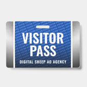 青企業の王室の線ビジターパス バッジ (Front)