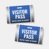 青企業の王室の線ビジターパス バッジ (Front & Back)