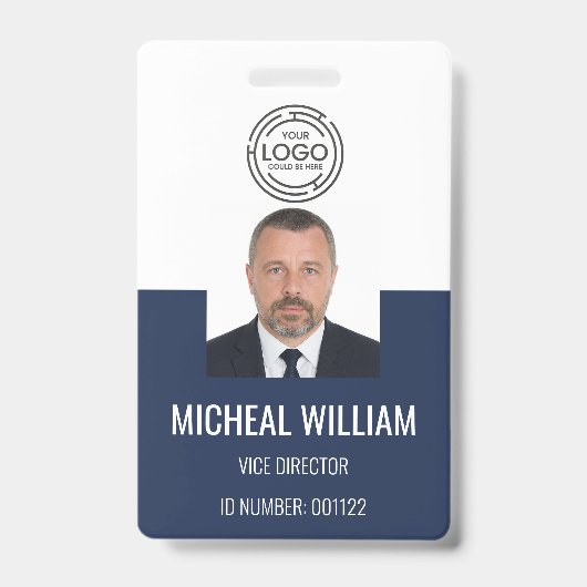 青企業のIDバッジ バッジ (正面)