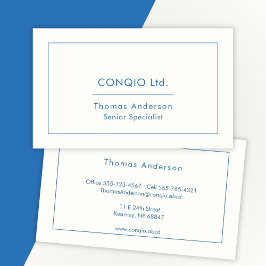 青伝統的エレガントプロフェッショナル 名刺