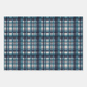 青伝統的ティール(緑がかった色)金ゴールド白マドラスプライド ラッピングペーパーシート (正面2)