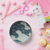 青伝統的波セ日本のラミックデザイン ペーパーボウル (パーティー)