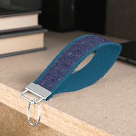 青伝統的波日本の青海波パターン リストバンドキーホルダー