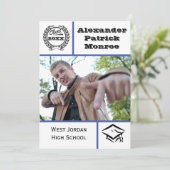 青伝統的-卒業案 招待状 (スタンド正面)