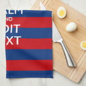 青保い文字で落ち着けストライプ キッチンタオル (四つ折り)