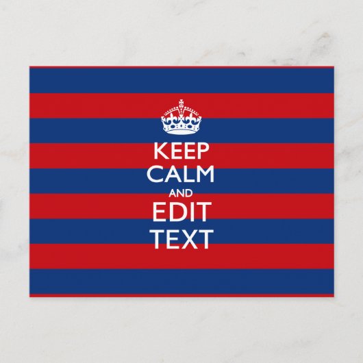 青保い文字で落ち着けストライプ ポストカード (正面)