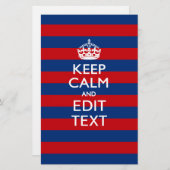 青保い文字で落ち着けストライプ 便箋 (正面/裏面)