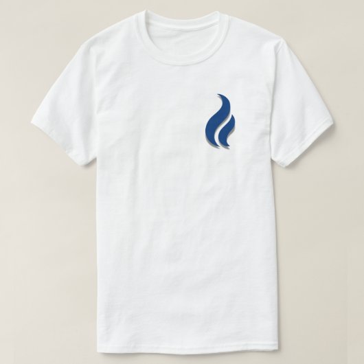 青保い炎が燃えた Tシャツ (デザイン正面)