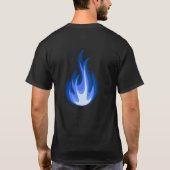 青保い炎が燃えた Tシャツ (裏面)