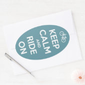 青保に乗る 楕円形シール (封筒)