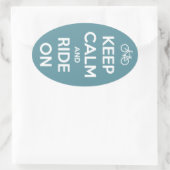 青保に乗る 楕円形シール (バッグ)