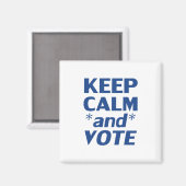 青保白 – "落ち着いて投票" マグネット (正面/裏面)