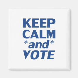 青保白 – "落ち着いて投票" マグネット