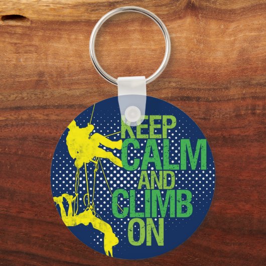青保落ち着きとロッククライム登山キーチェーン キーホルダー (正面)