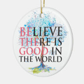 青信じい花の木が好い セラミックオーナメント (左)